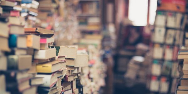 books, stack, book store